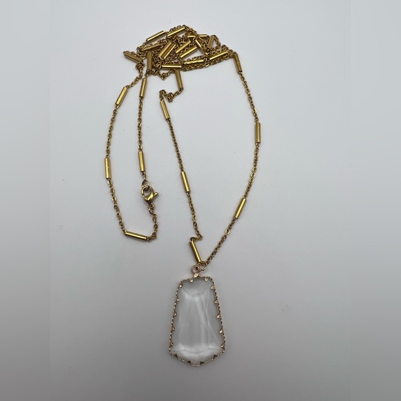 Boho Chic Classic Gold Necklace - Artsy Chic Long Pendant Necklace - Picture 7 of 17